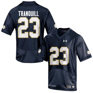 Notre Dame Fighting Irish Men's Drue Tranquill #23 Navy Blue Under Armour Authentic Stitched College NCAA Football Jersey UFS3399FT